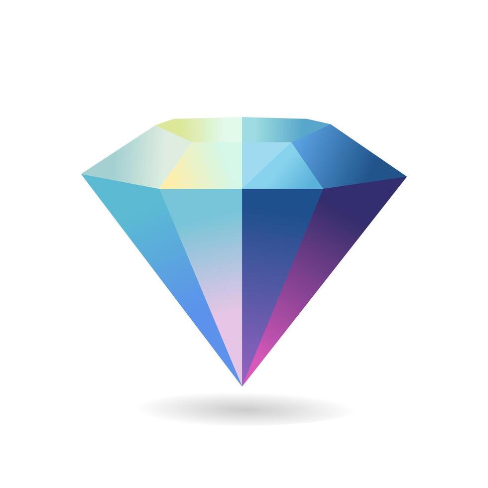 Geometric diamonds with gradient colors and sharp corners in a minimalist design vector