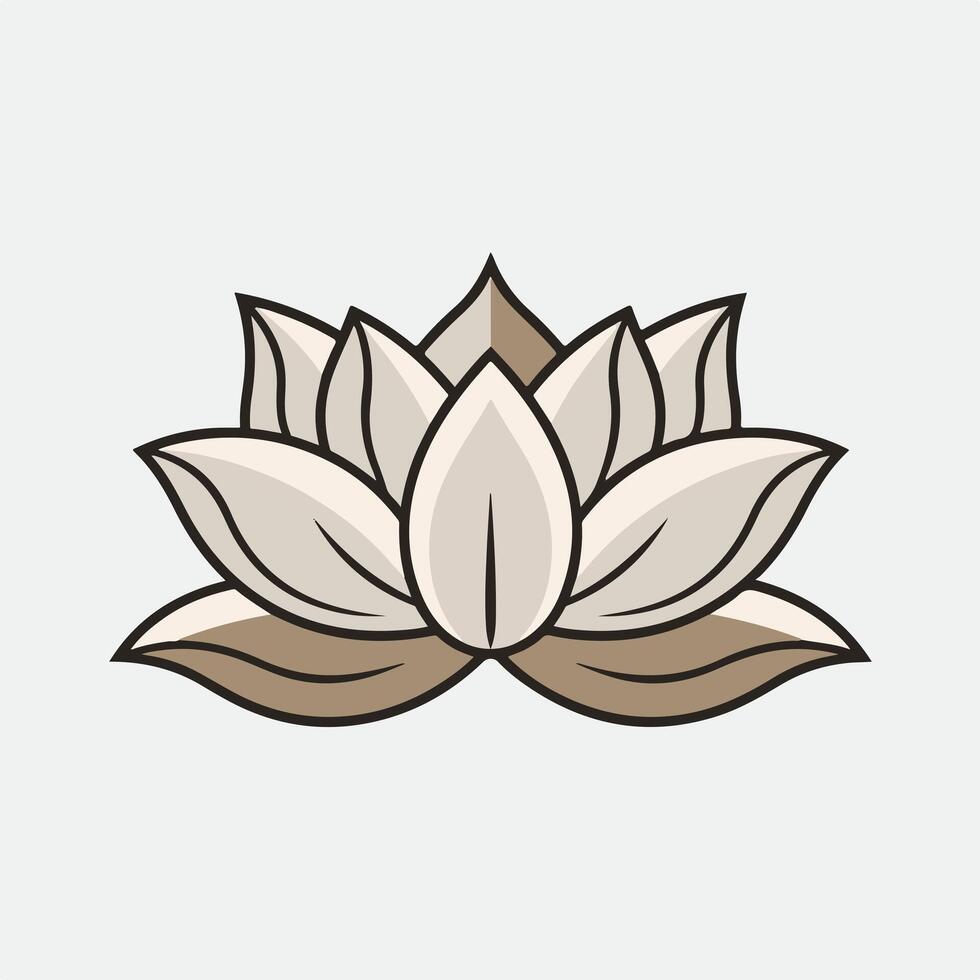 A lotus flower icon on a white background vector