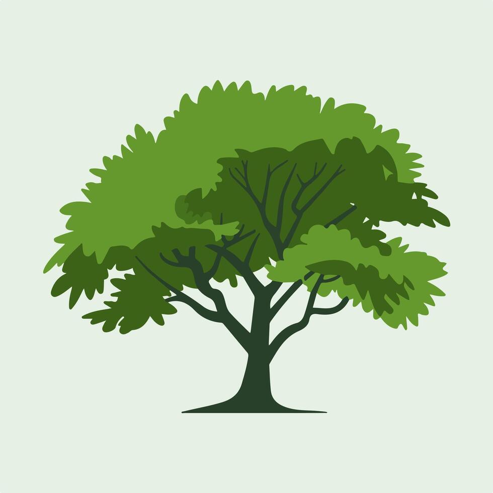 A tree on a white background vector