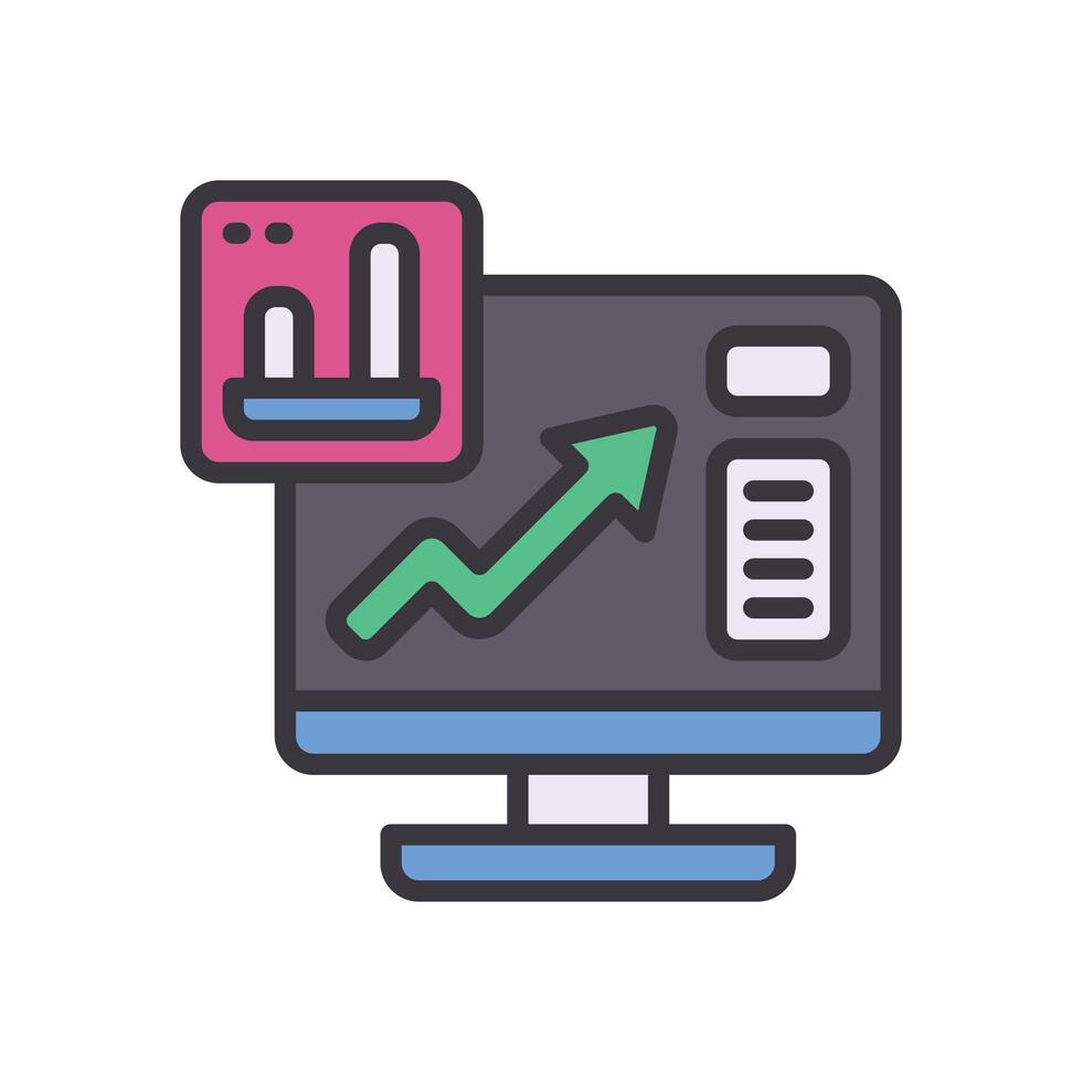 traffic filled color icon vector