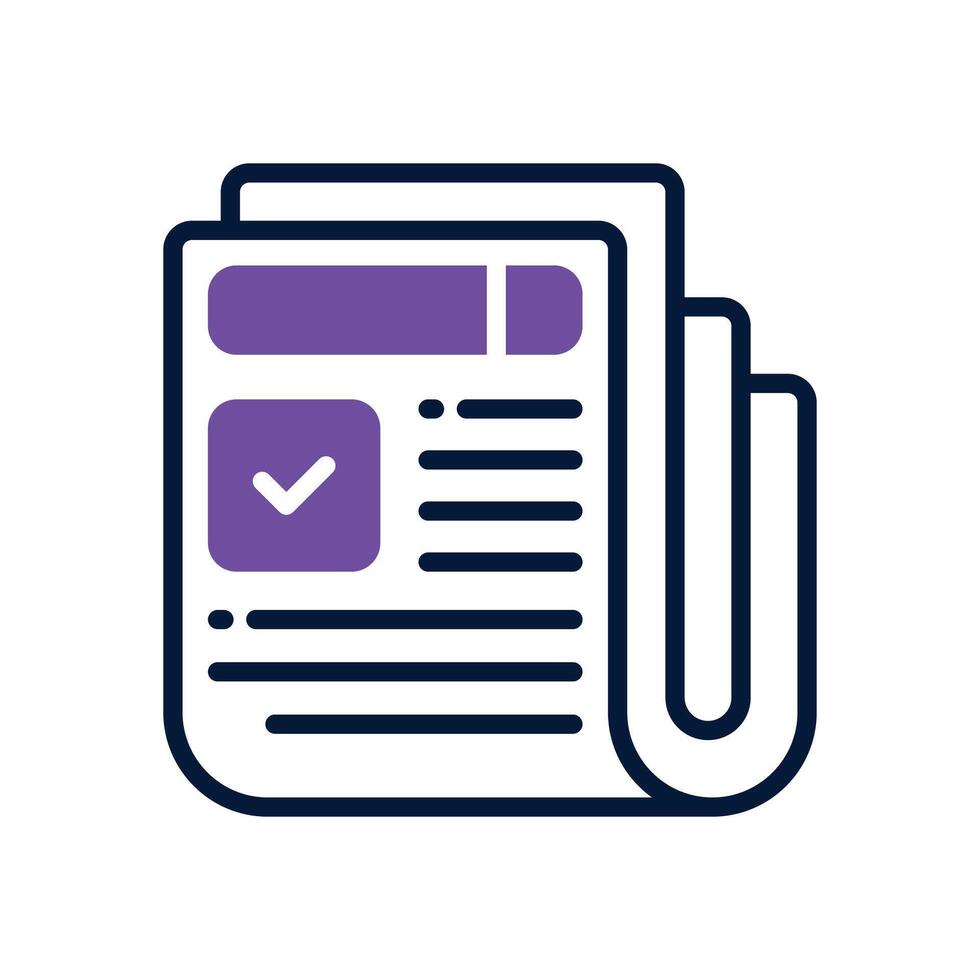 newspaper dual tone icon vector