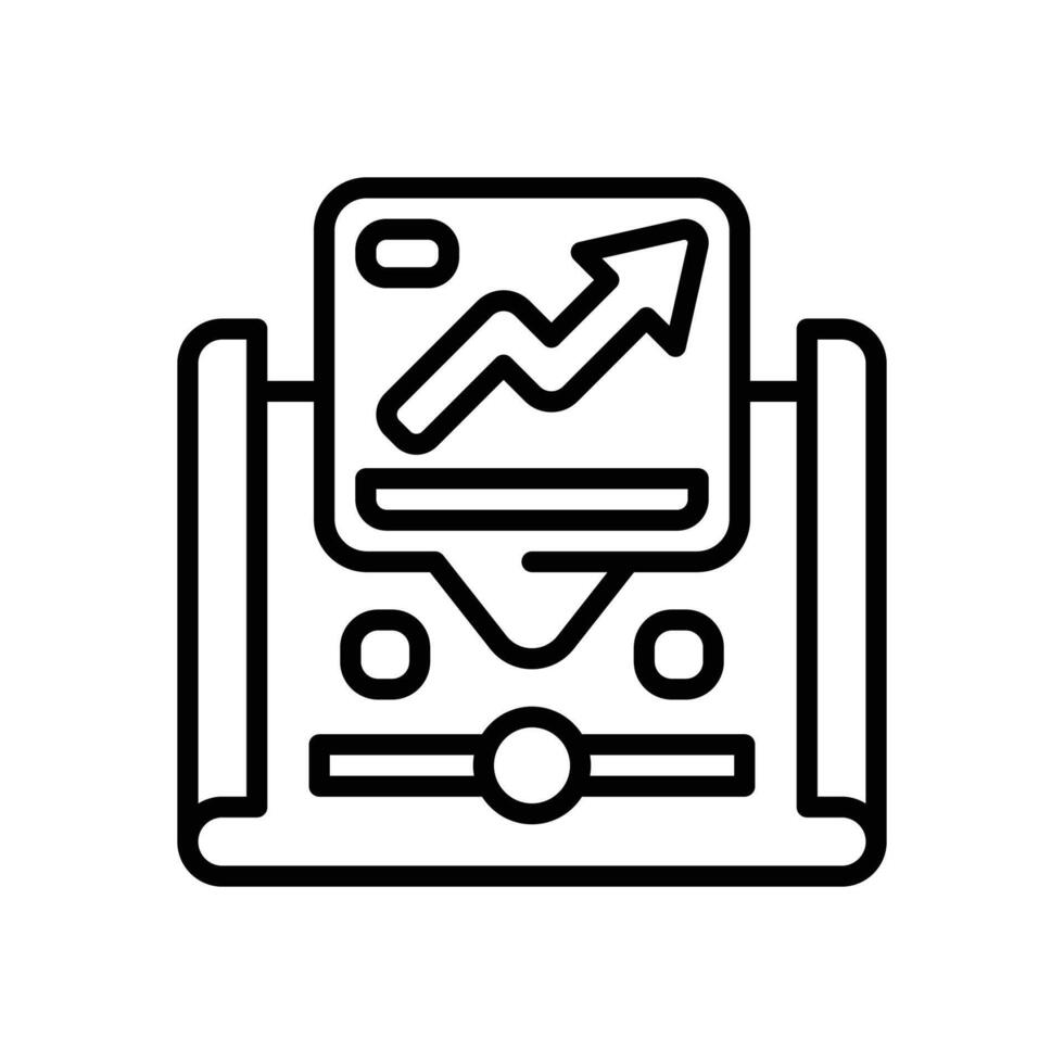 blueprint line icon vector