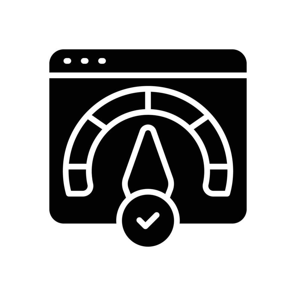 web performance solid icon vector
