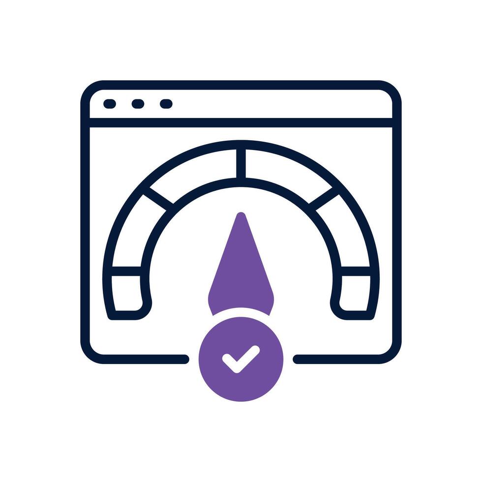 web performance dual tone icon vector