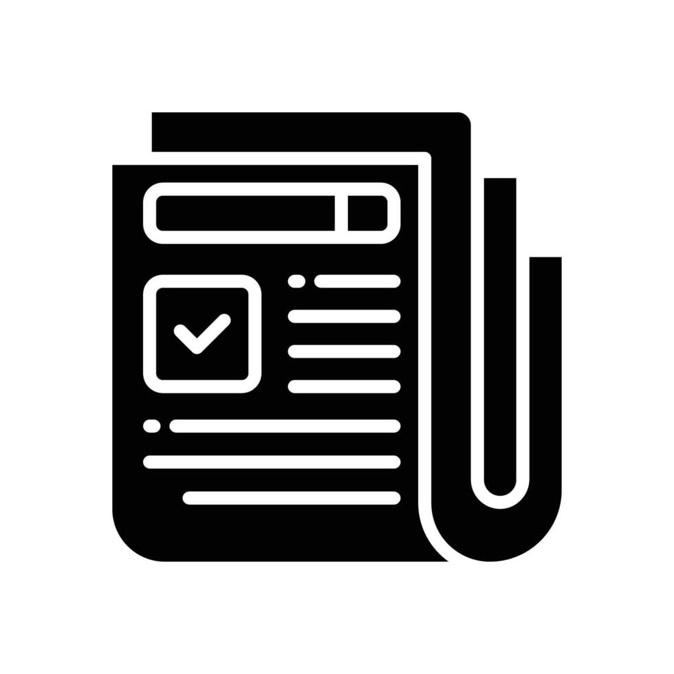 newspaper solid icon vector