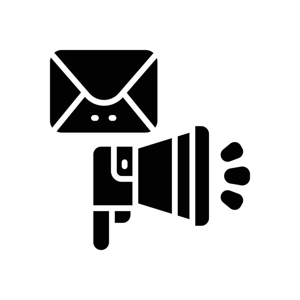 email marketing solid icon vector