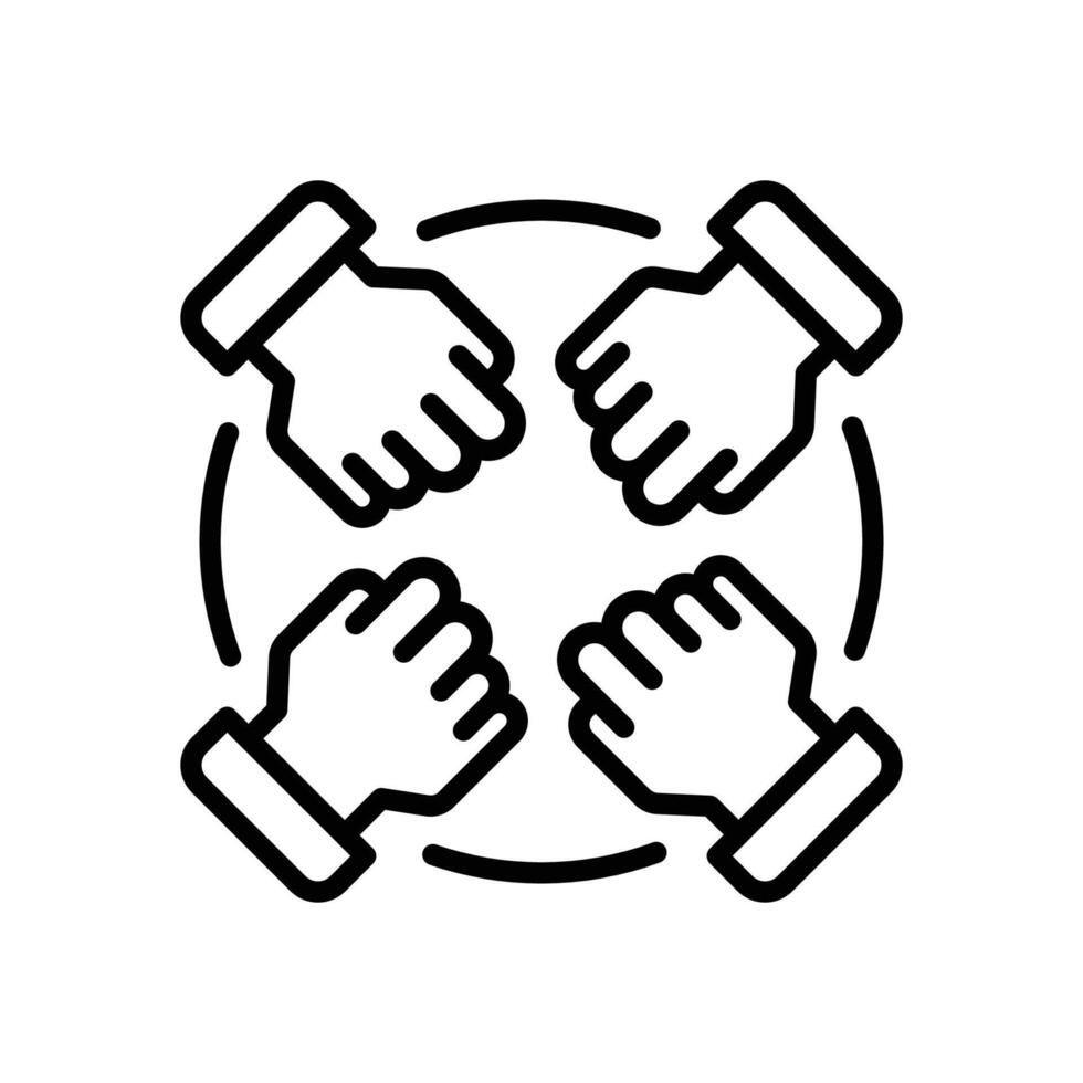 team line icon vector