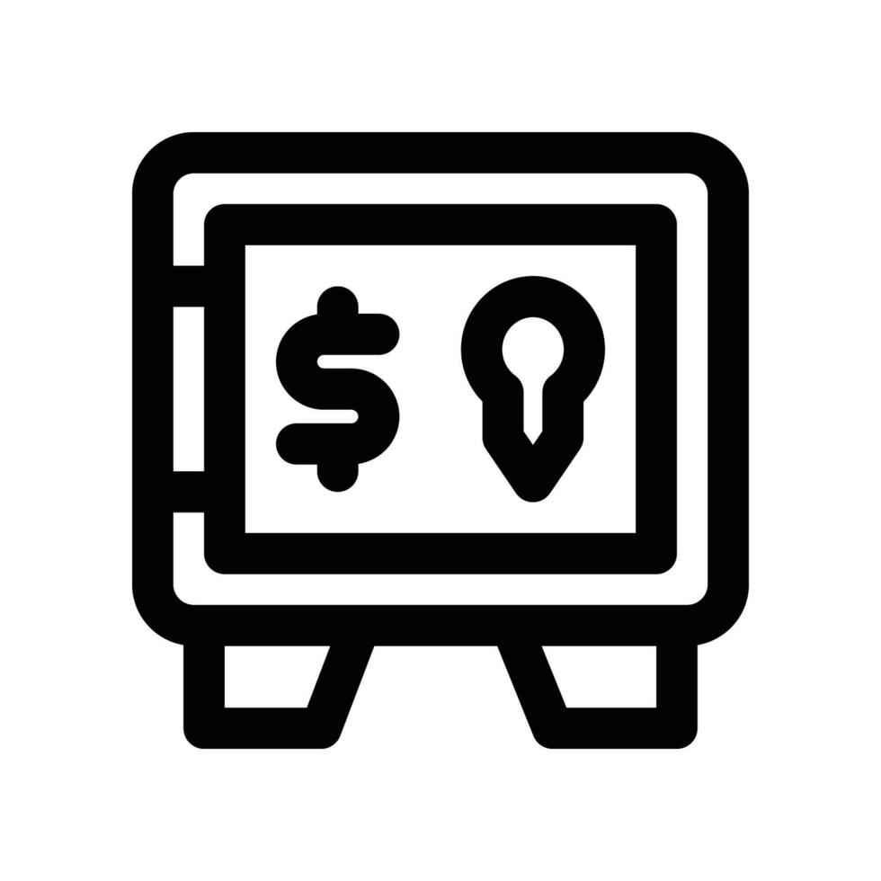 deposit box lineicon vector