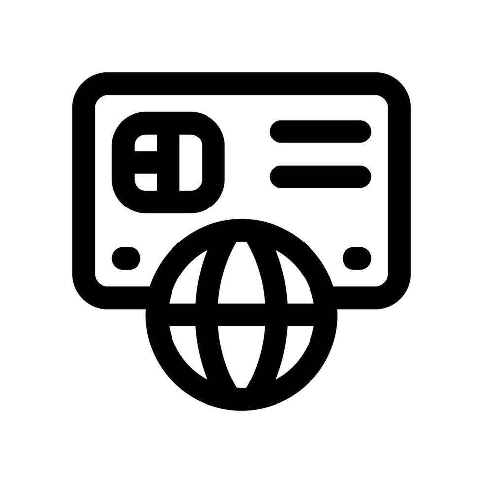 payment gateway lineicon vector