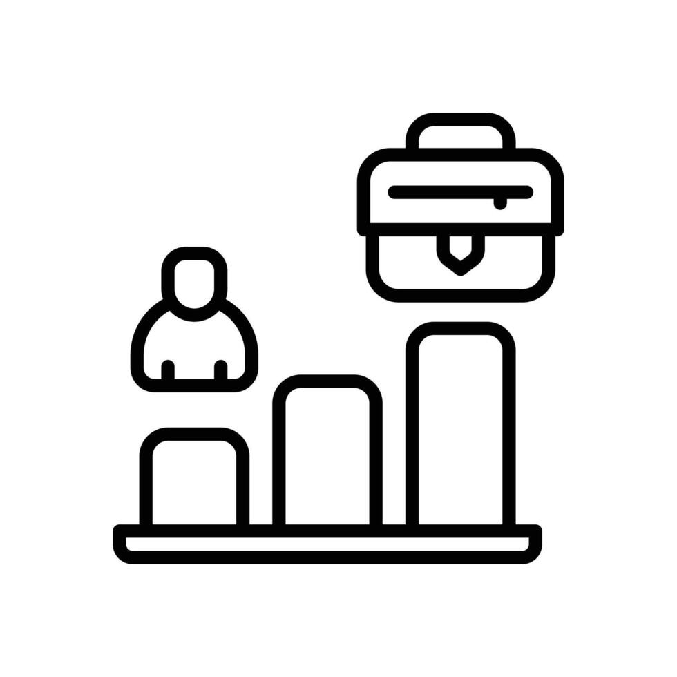 career growth line icon vector