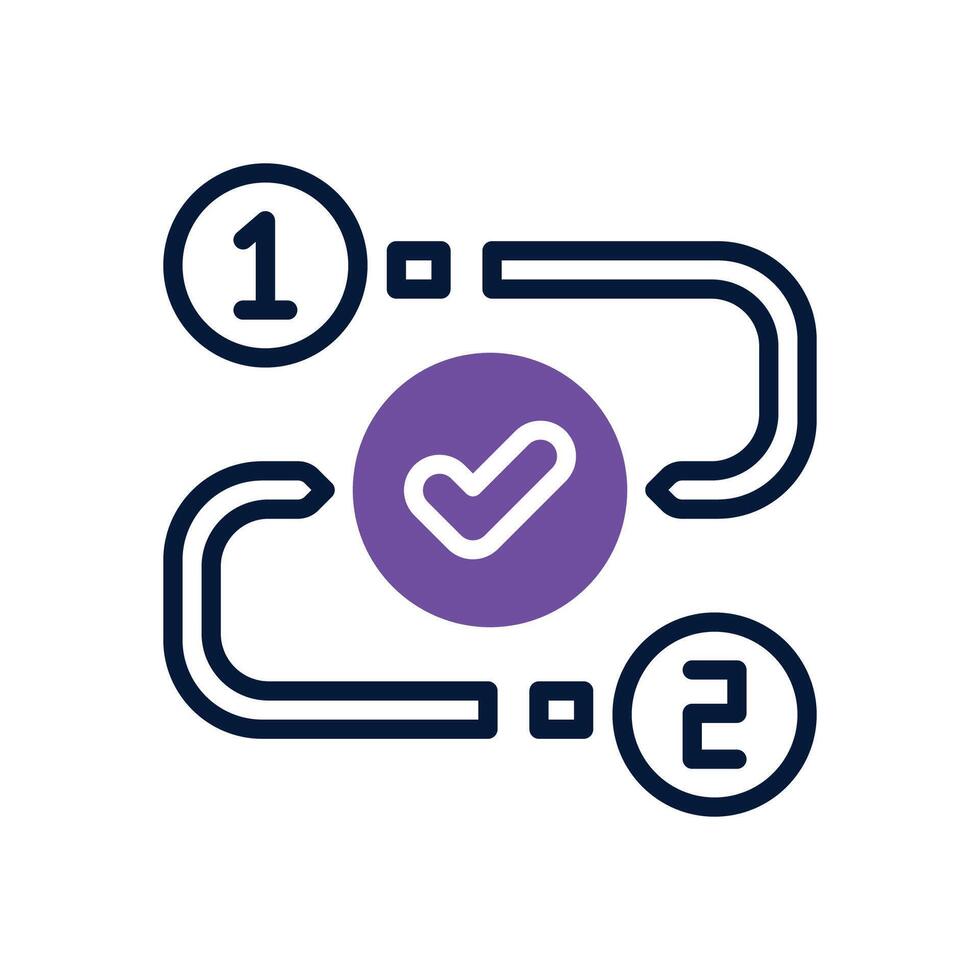 working process dual tone icon vector