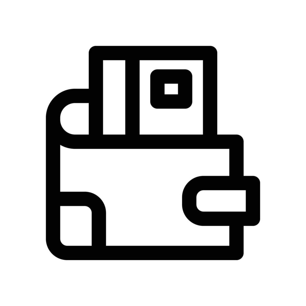 billfold wallet lineicon vector