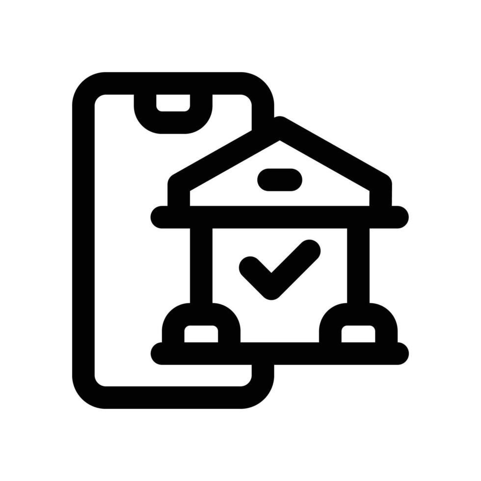 digital banking lineicon vector