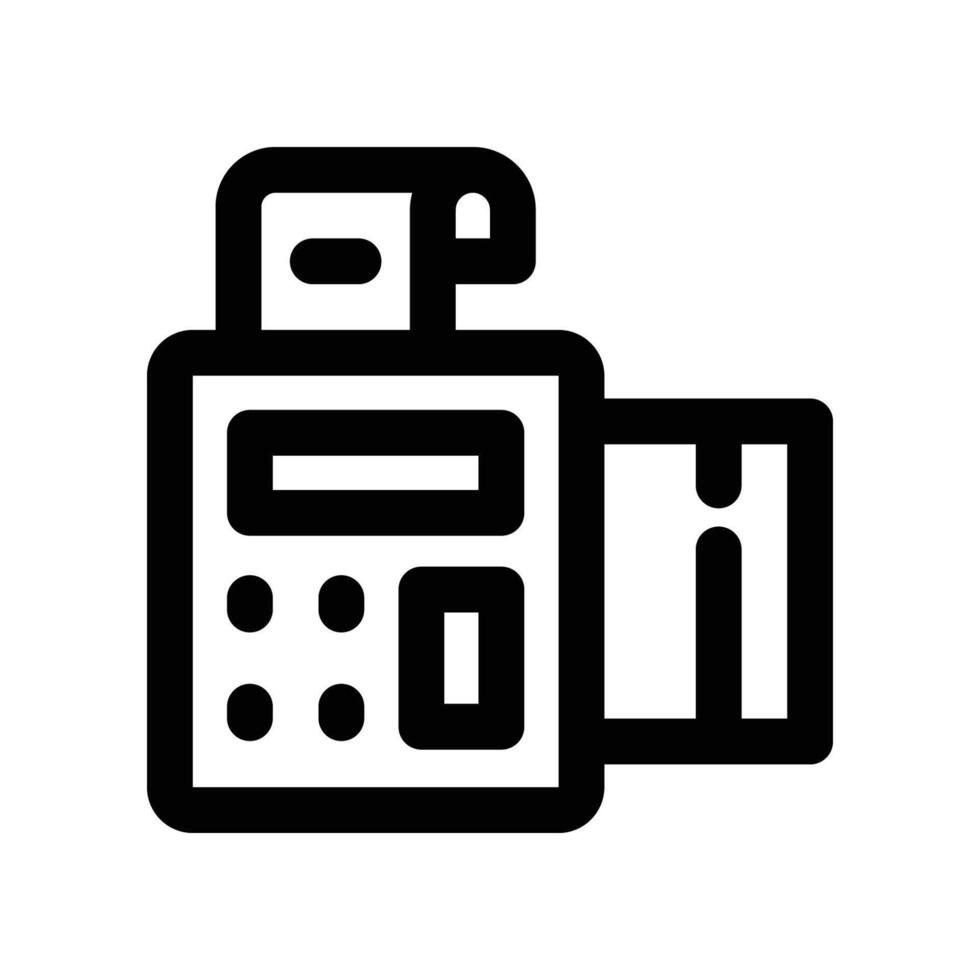 payment terminal lineicon vector