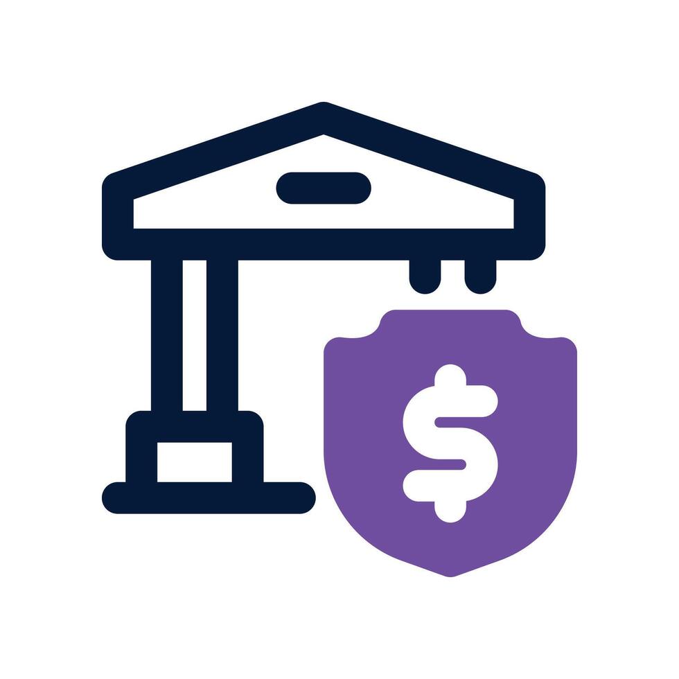 banking security dual toneicon vector