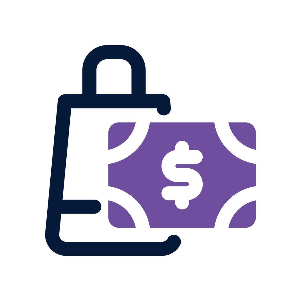 cash payment dual toneicon vector