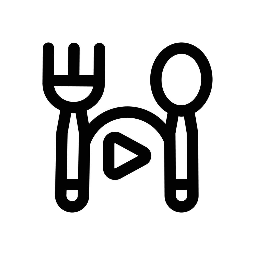food vlogger line icon. Clean and minimalist icon for websites, mobile apps, presentations, and logos. Fully scalable and customizable for any project. vector