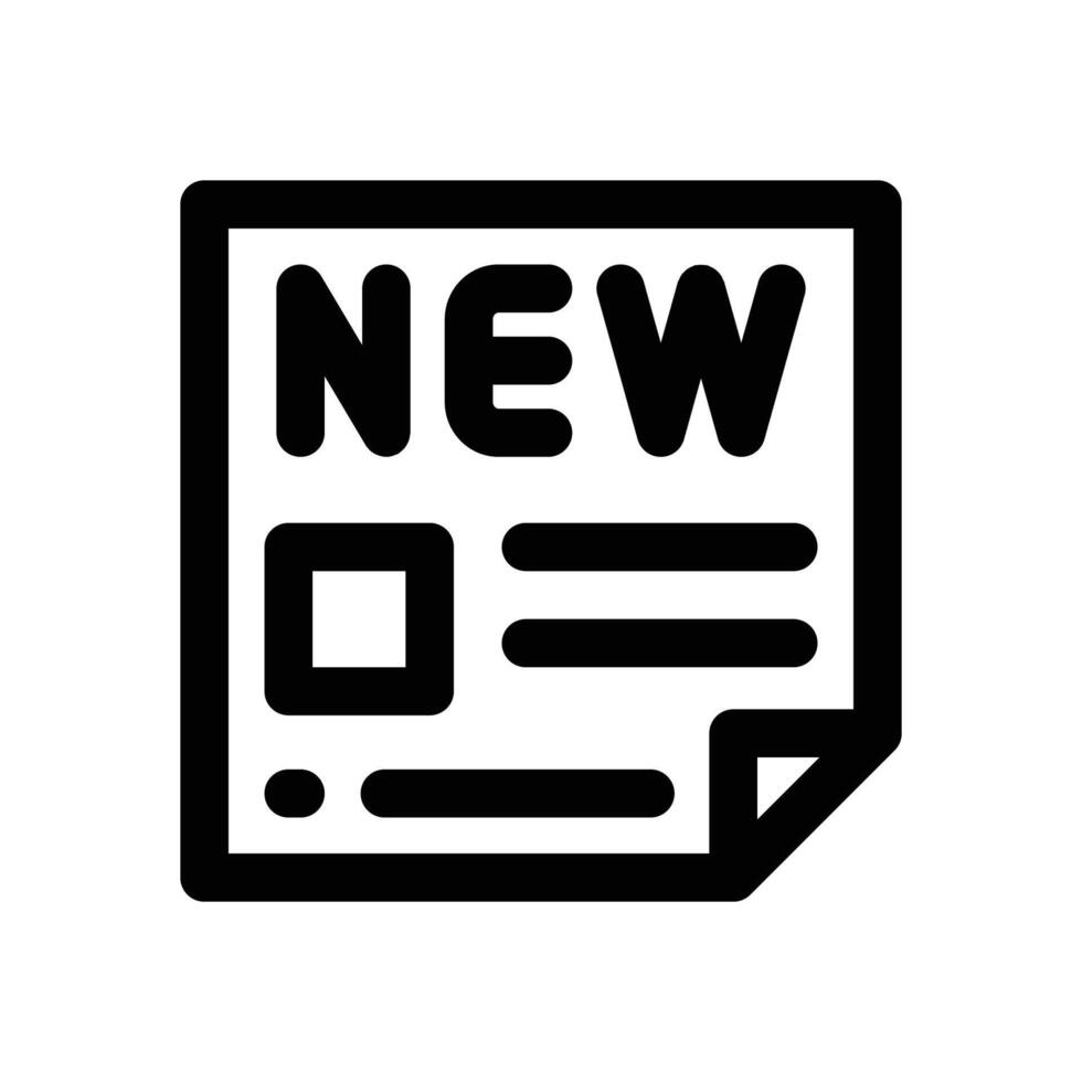 newspaper line icon. Clean and minimalist icon for websites, mobile apps, presentations, and logos. Fully scalable and customizable for any project. vector