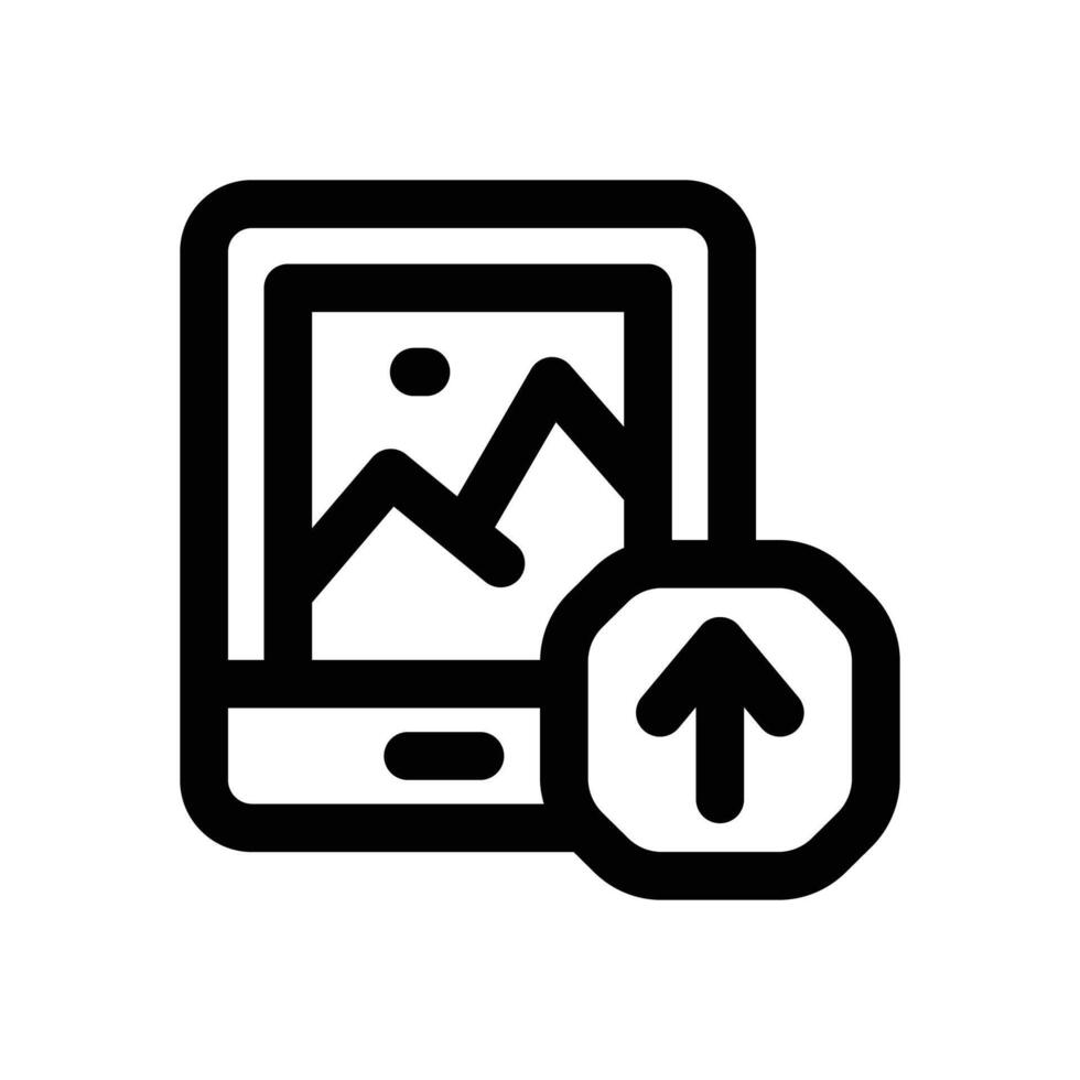 upload line icon. Clean and minimalist icon for websites, mobile apps, presentations, and logos. Fully scalable and customizable for any project. vector