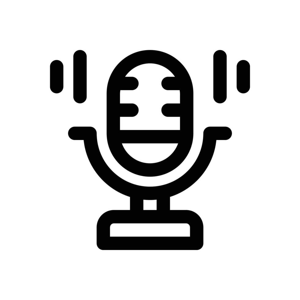podcast line icon. Clean and minimalist icon for websites, mobile apps, presentations, and logos. Fully scalable and customizable for any project. vector
