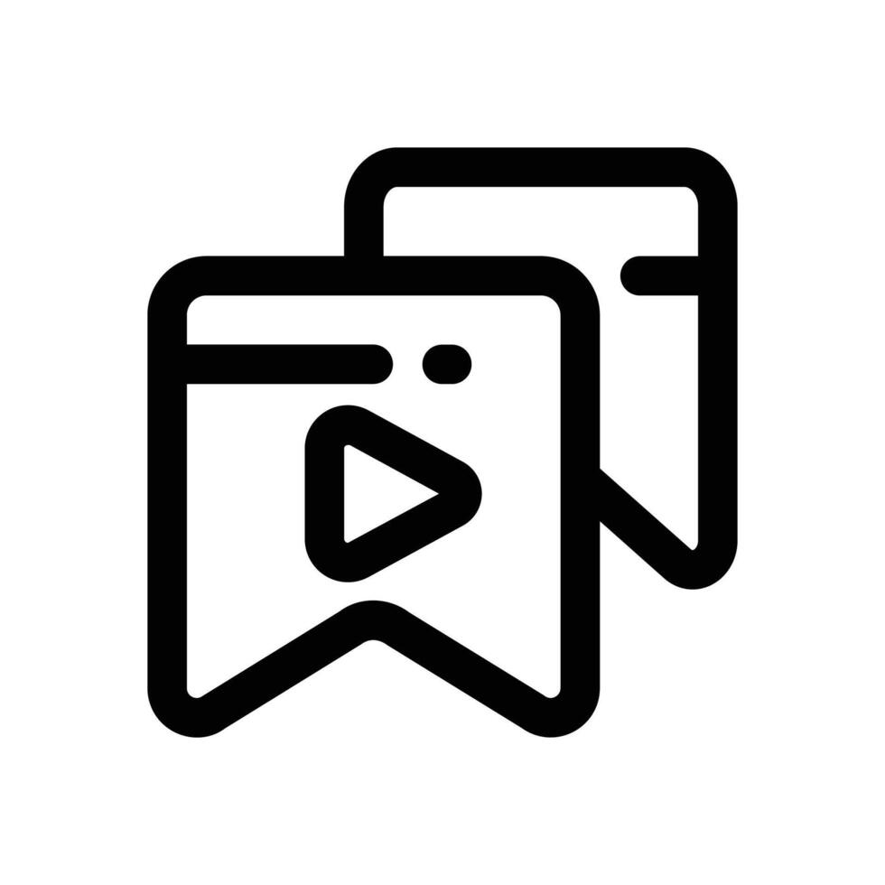 bookmark line icon. Clean and minimalist icon for websites, mobile apps, presentations, and logos. Fully scalable and customizable for any project. vector