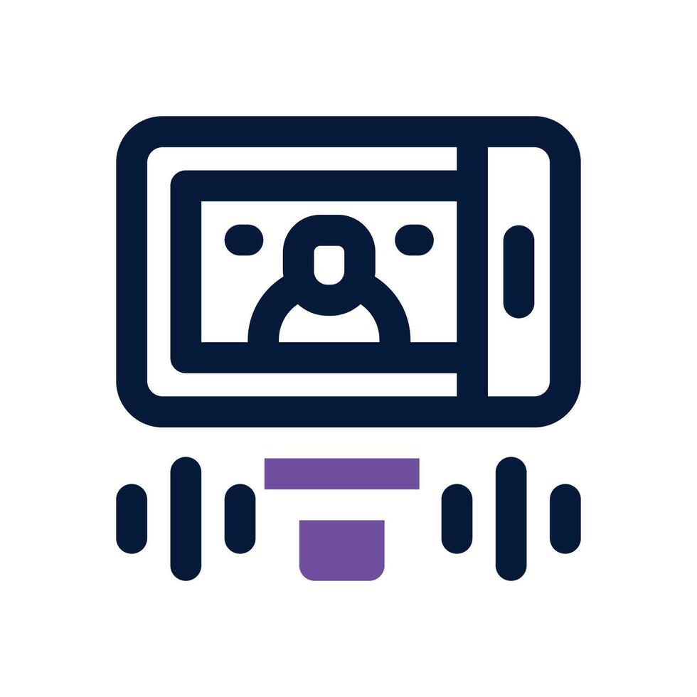 vlogger dual tone icon. Sleek and modern icon for websites, mobile apps, marketing materials, and corporate design. Fully scalable and ready to use. vector