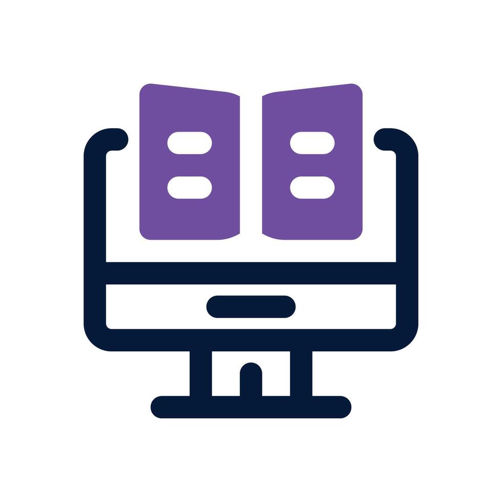 elearning dual tone icon. Sleek and modern icon for websites, mobile apps, marketing materials, and corporate design. Fully scalable and ready to use. vector