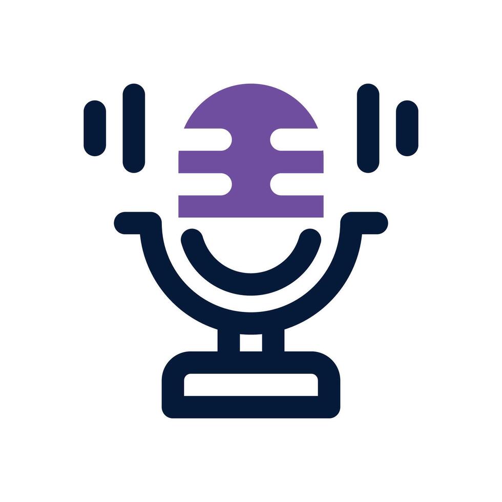 podcast dual tone icon. Sleek and modern icon for websites, mobile apps, marketing materials, and corporate design. Fully scalable and ready to use. vector