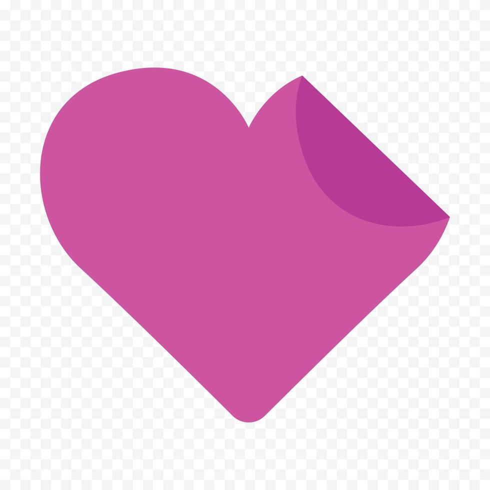 Purple heart element illustration vector