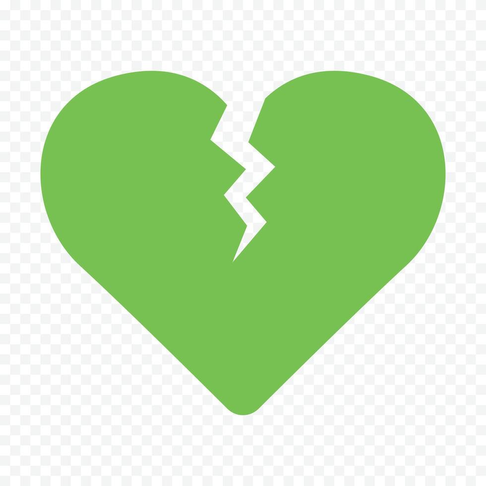 Green heart element illustration vector