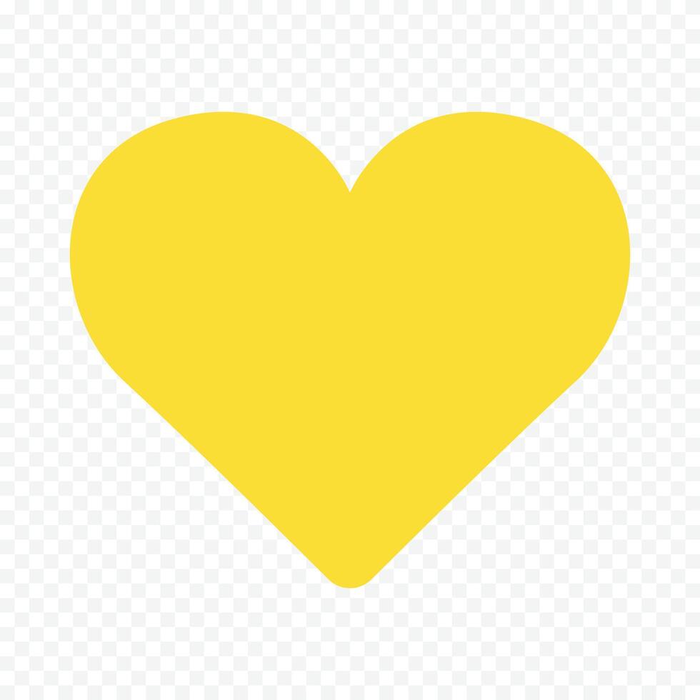 yellow heart design element vector