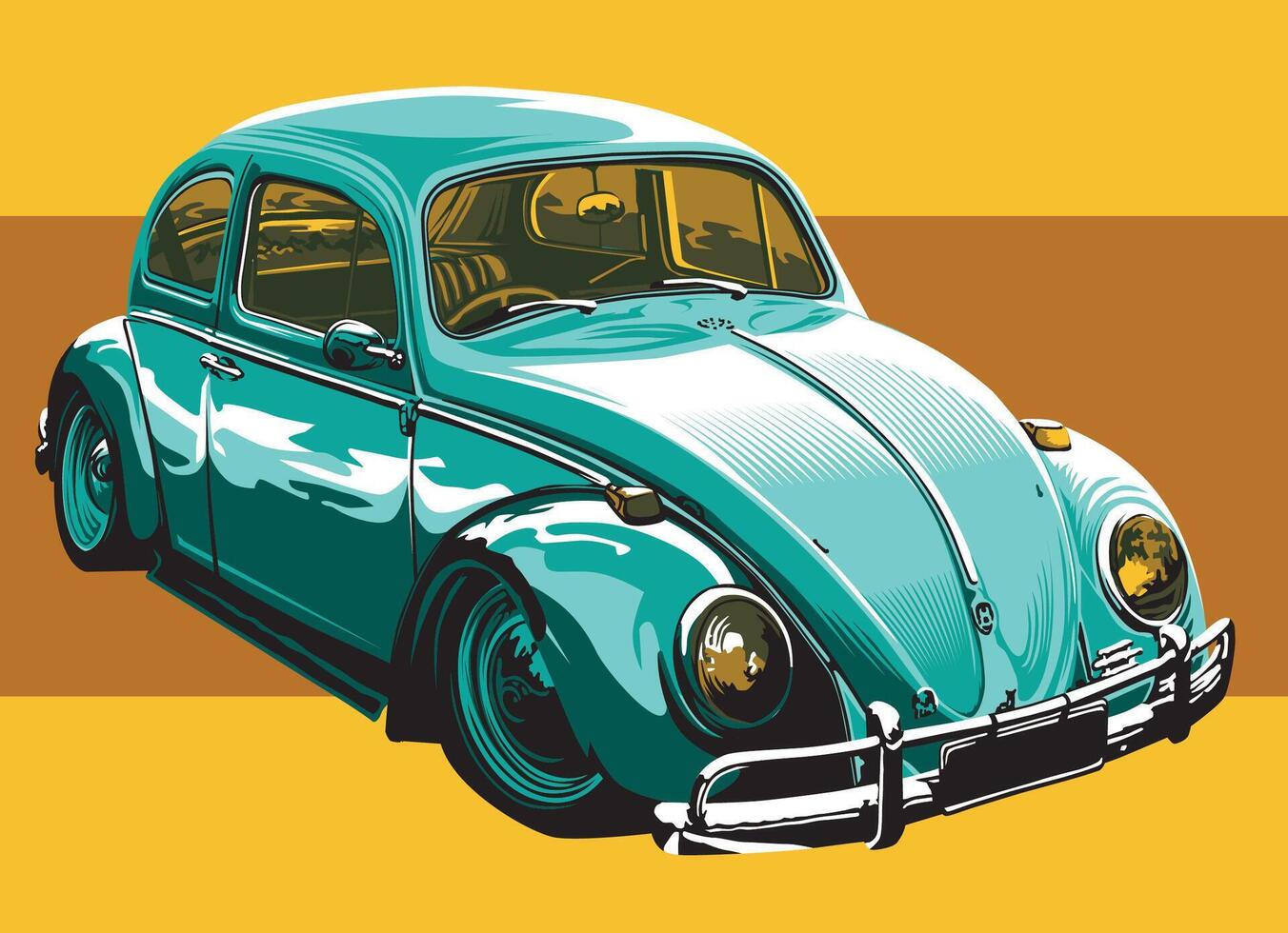 CLASSY VINTAGE CAR vector