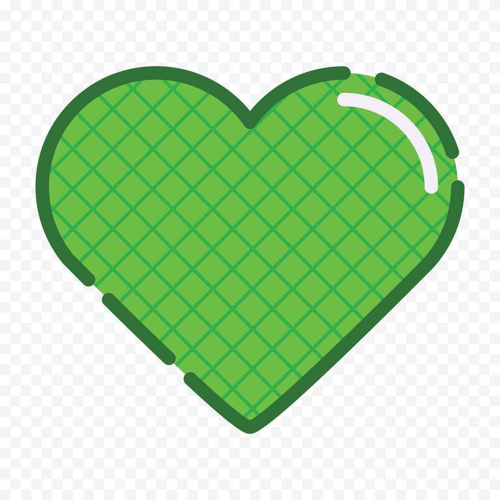 Green heart illustration isolated on a white background vector