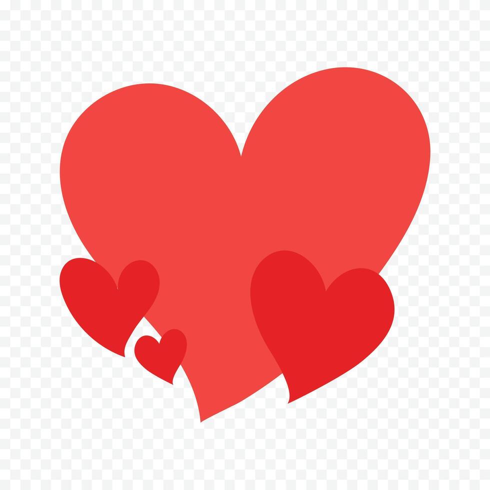 Red heart isolated design on a white vector