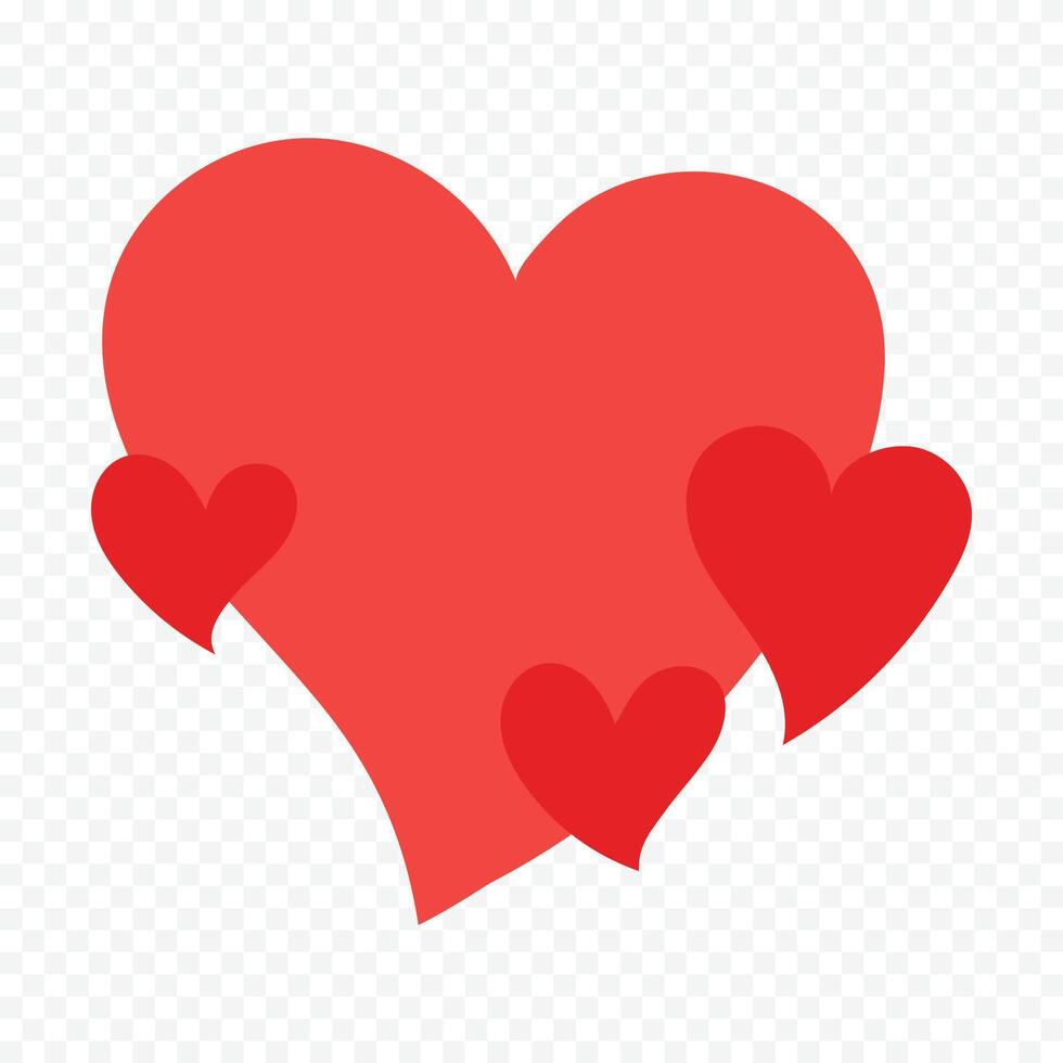 Red heart isolated design on white vector
