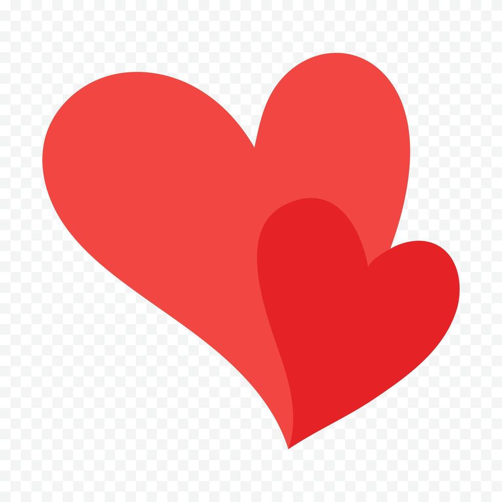 Red heart illustration isolated on the white background vector