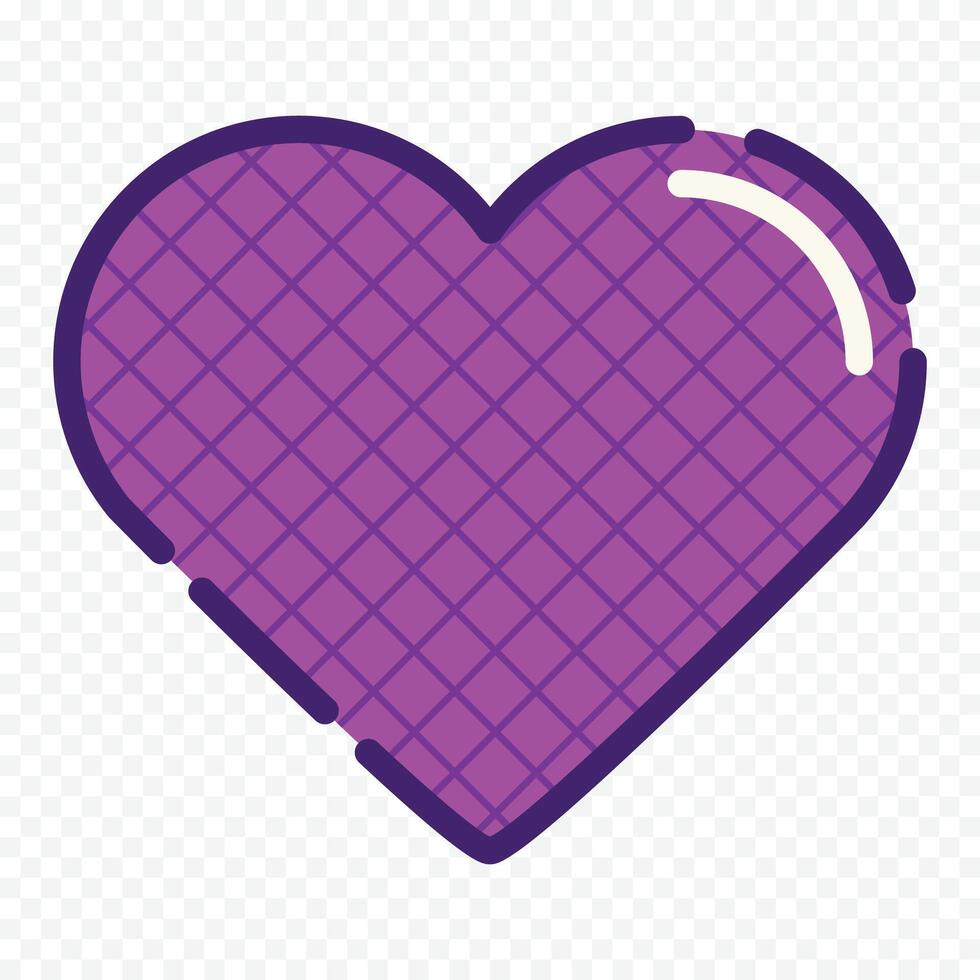 Purple heart illustration design on white vector