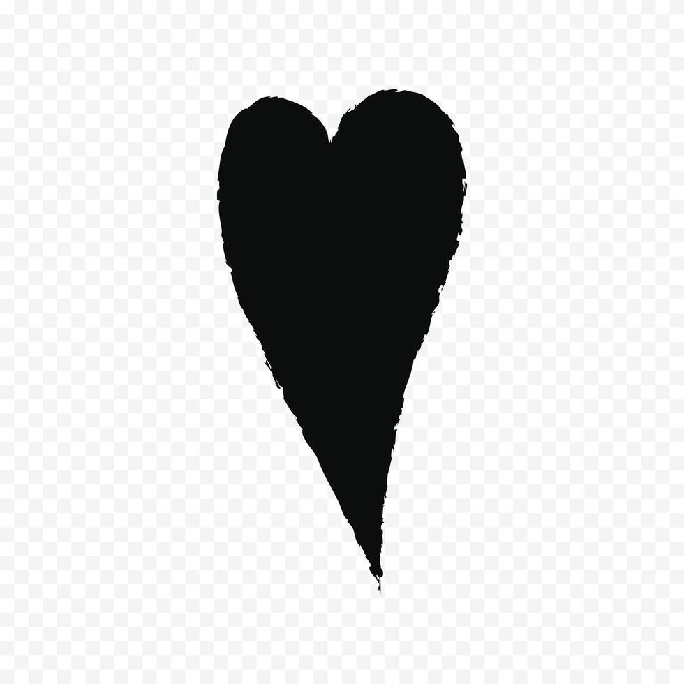 Black heart design on the white background vector