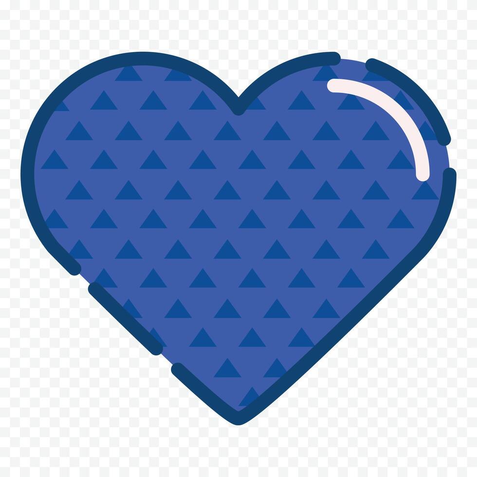 Blue heart illustration design on the white background vector