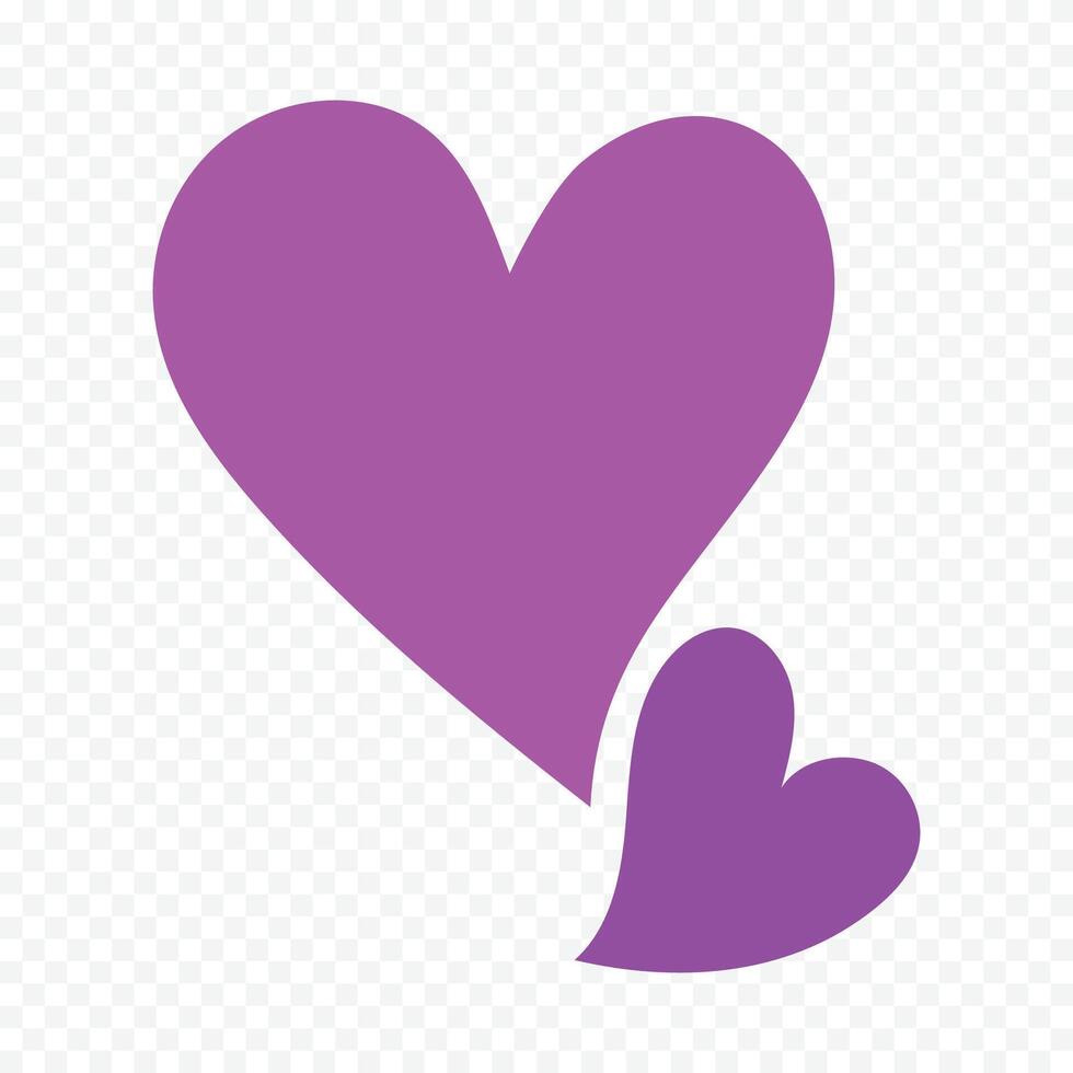 Purple heart isolated design on a white vector