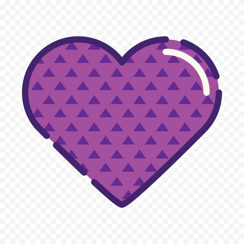 Purple heart isolated design on white background vector