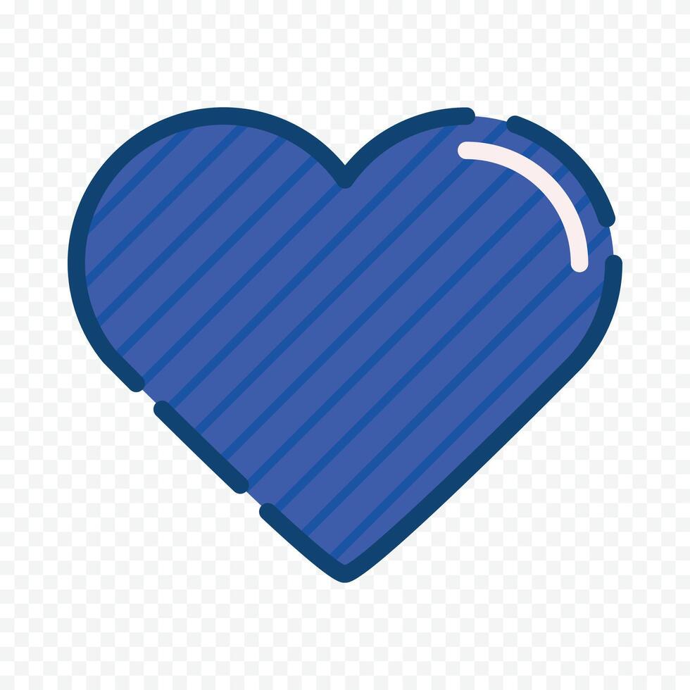 Blue heart illustration design on white background vector
