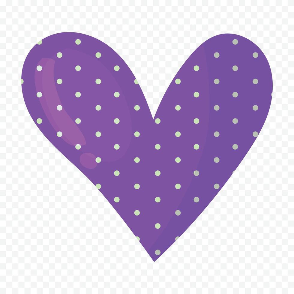 Purple heart illustration isolated on white background vector
