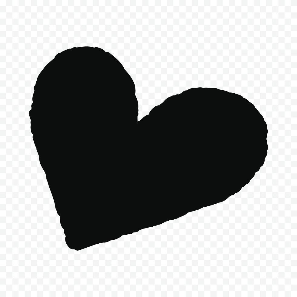 Black heart design on the white vector