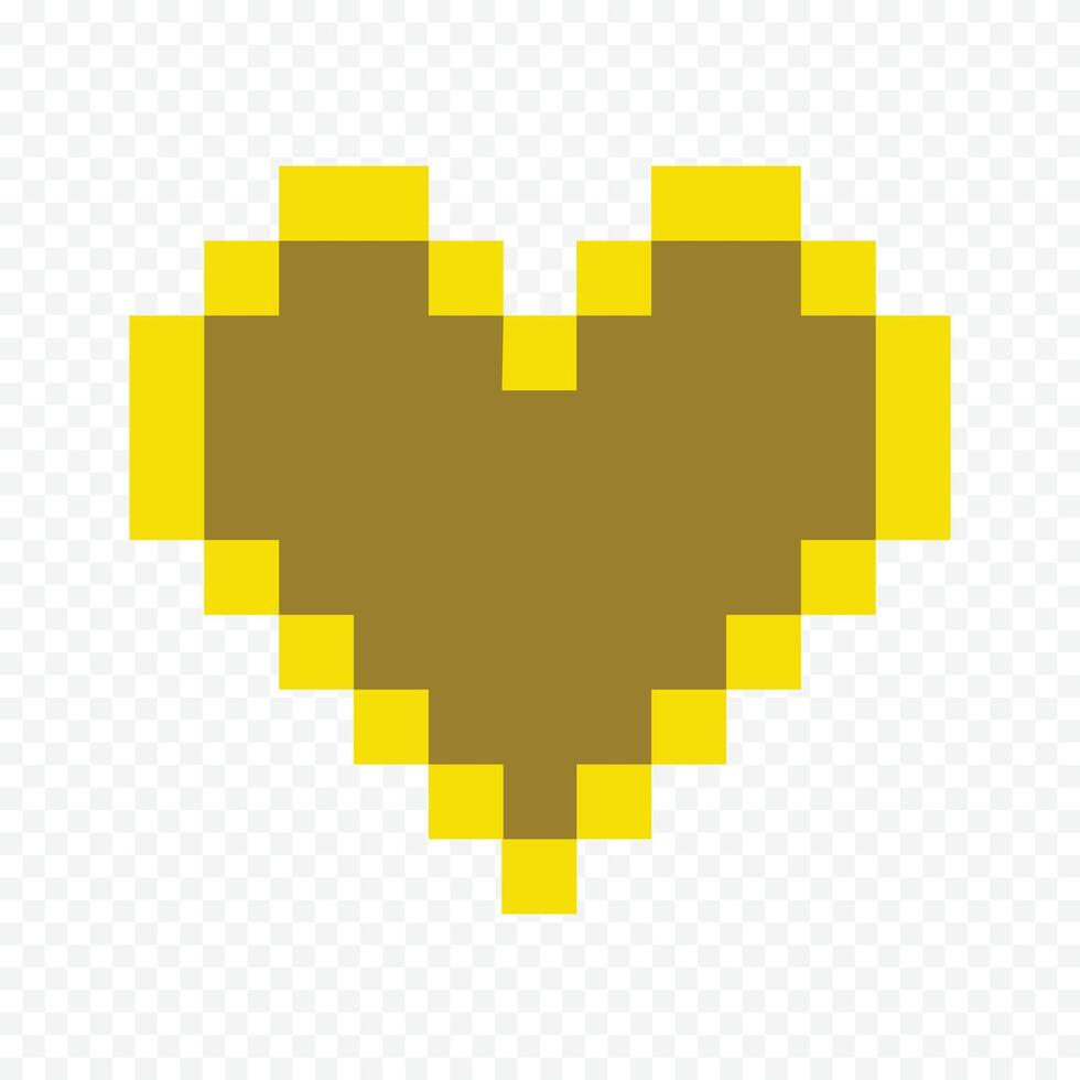 yellow heart isolated on the white vector