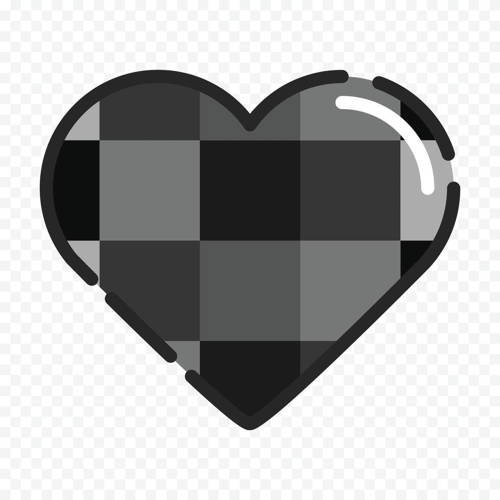 Black heart isolated vector
