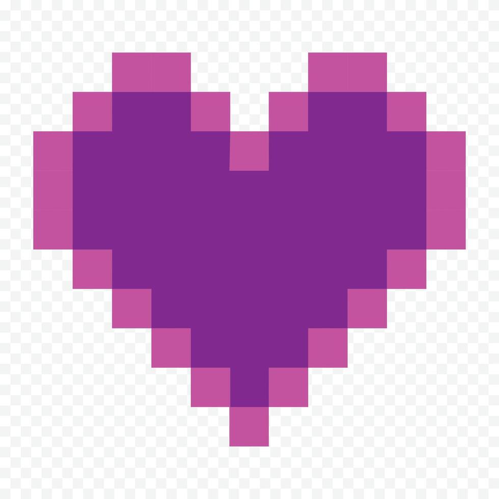 Purple heart element on a white background vector
