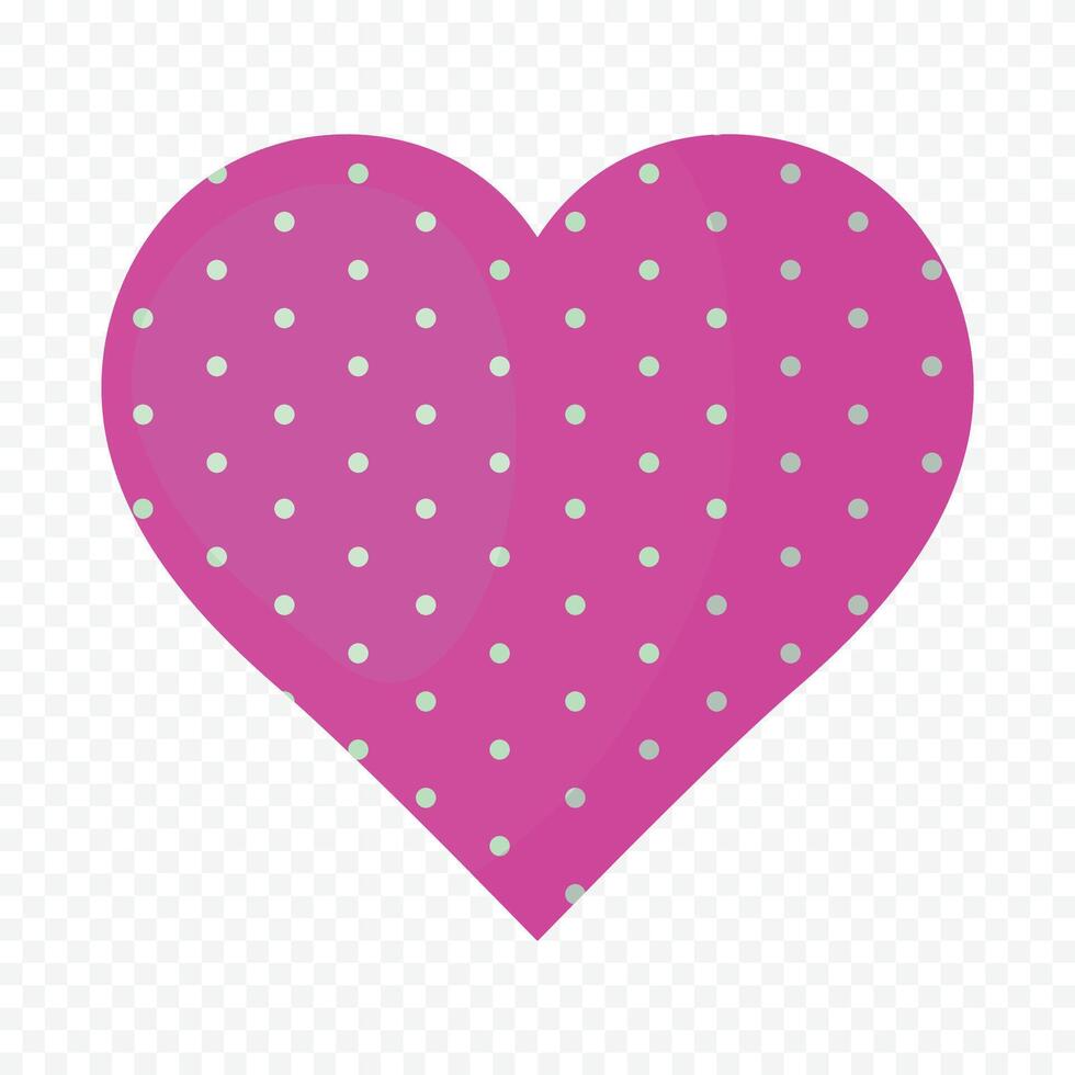 Pink heart element on the white vector