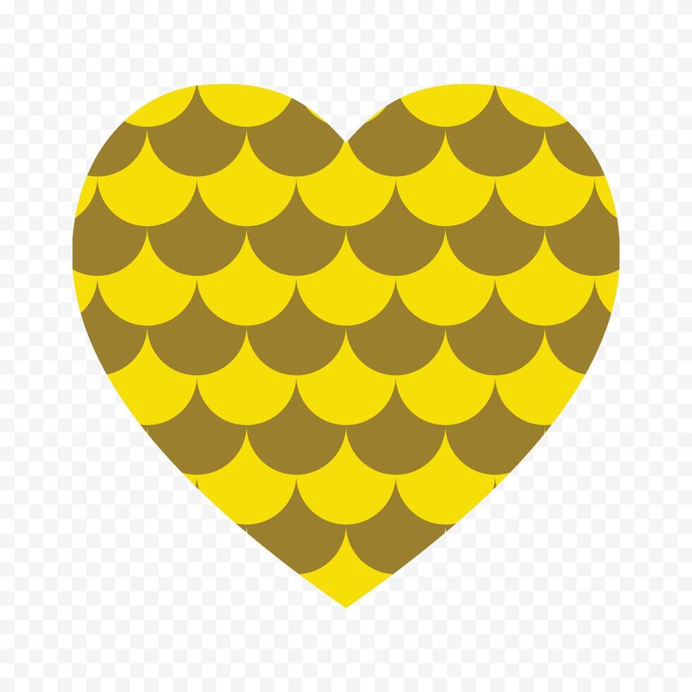 yellow heart isolated on a white background vector