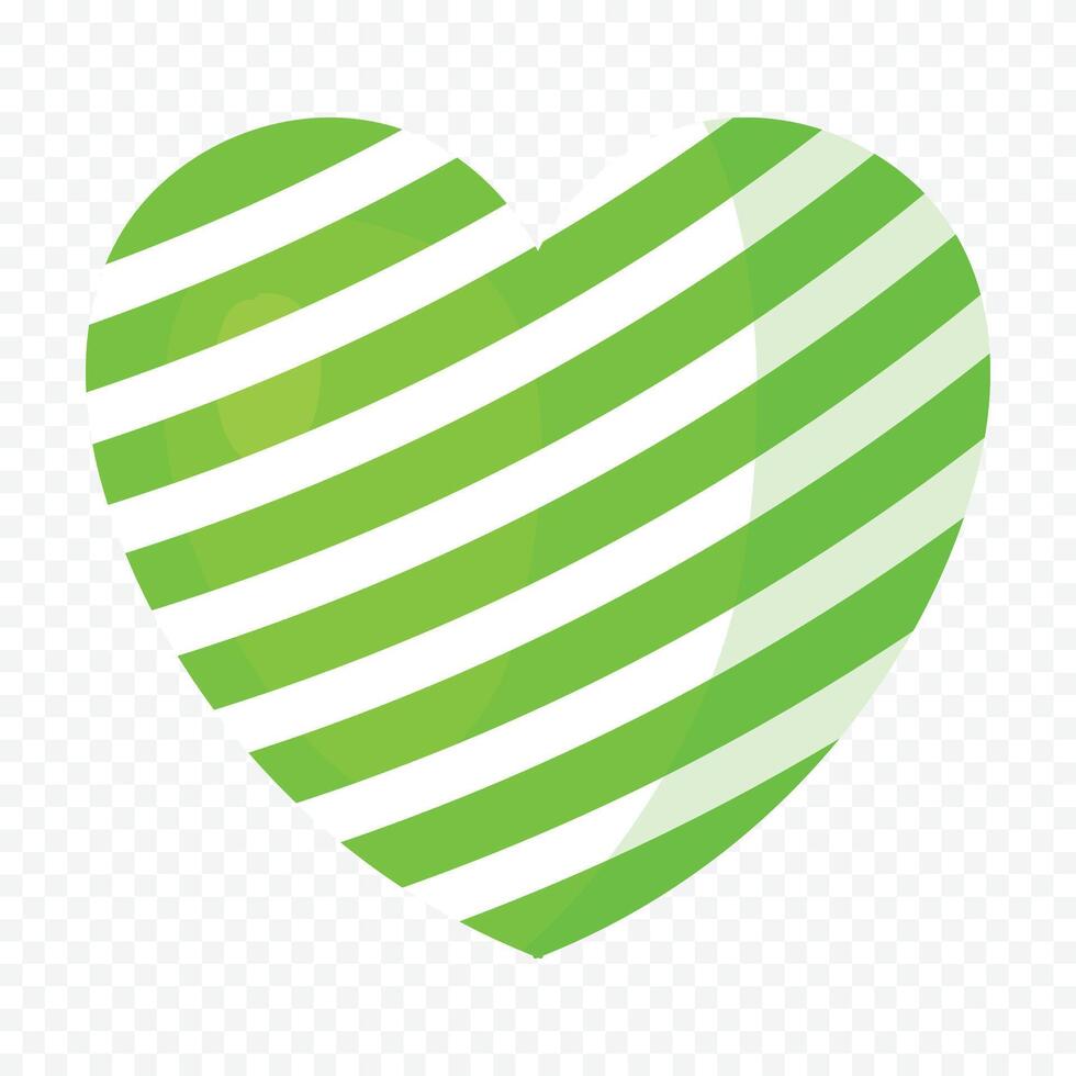 Green heart isolated on a white background vector